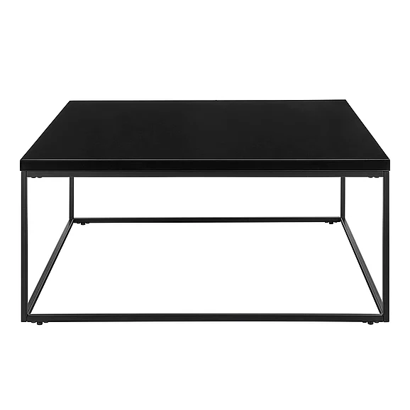 Euro Style Teresa Square Coffee Table in High Gloss Black with Matte Black Base 09921BLK CLOSEOUT