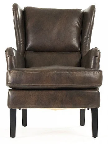 Zentique Gil Wingback Chair in Dark Brown C0109A-1DB