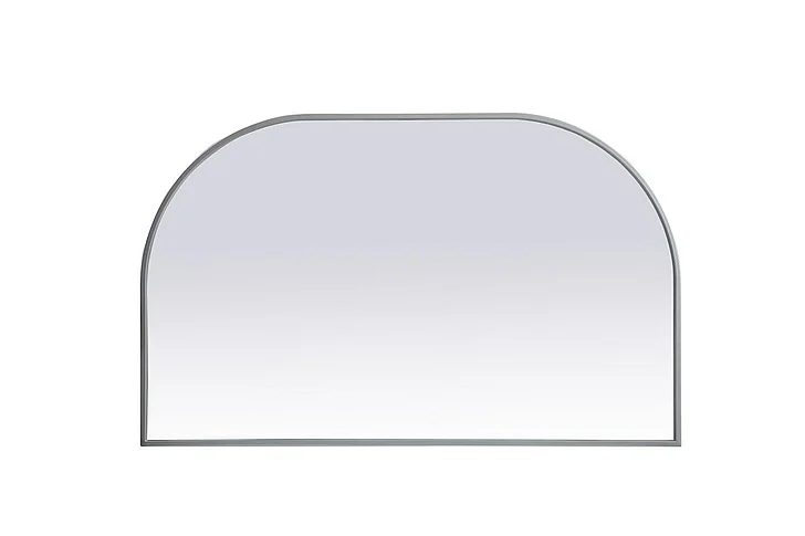 Elegant Metal Frame Arch Mirror 39X24 In. in Silver MR1B3924SIL