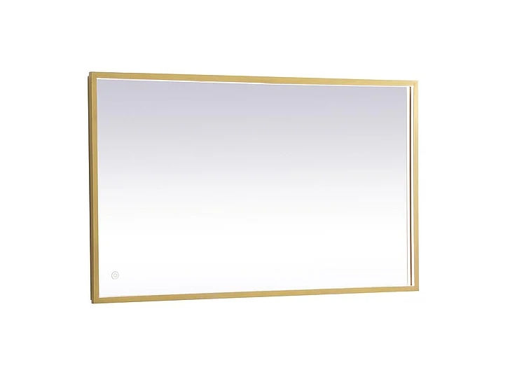 Elegant Pier 24X40 In. Led Mirror with Adjustable Color Temperature 3000K/4200K/6400K in Brass MRE62440BR