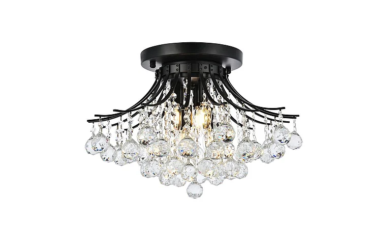 Elegant Toureg 19 In. Black Flush Mount V8000F19BK/RC