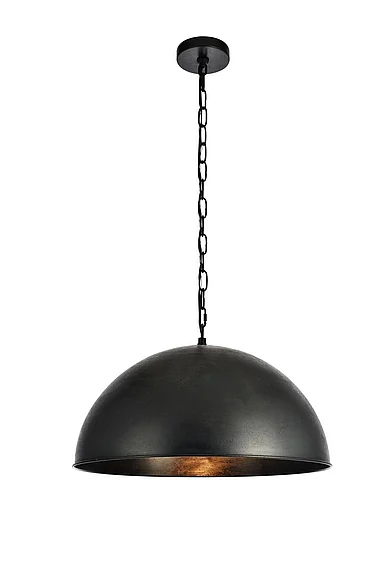 Elegant Merce Collection Pendant D20 H12.75 LT:1 Vintage Black Finish LD6013D20BK