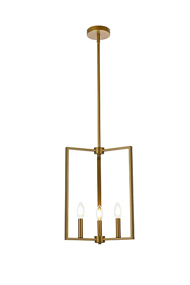Elegant Vino 3 Lights Pendant in Brass LD7071D14BR CLOSEOUT