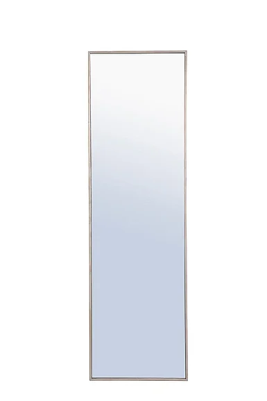 Elegant Metal Frame Rectangle Mirror 18 In. Silver MR4083S