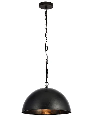 Elegant Merce Collection Pendant D15 H10 LT:1 Vintage Black Finish LD6013D15BK