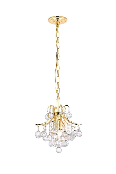 Elegant Toureg 3 Light Gold Pendant Clear Royal Cut Crystal V8000D12G/RC