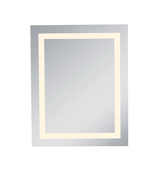 Elegant Led Hardwired Mirror Rectangle W24H30 Dimmable 3000K MRE-6013