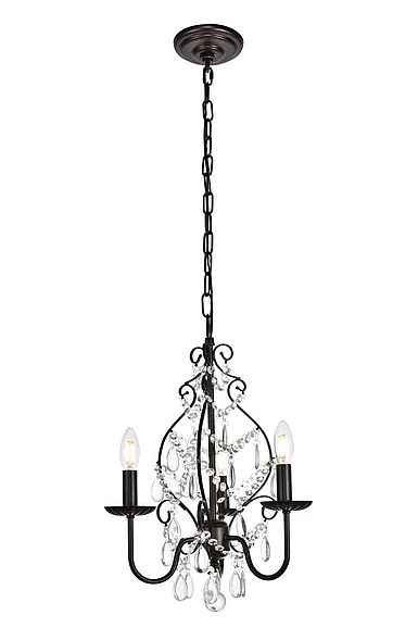Elegant Blaise Collection Pendant D15 H20 LT:3 Oil Rubbed Bronze Finish LD5003D15ORB