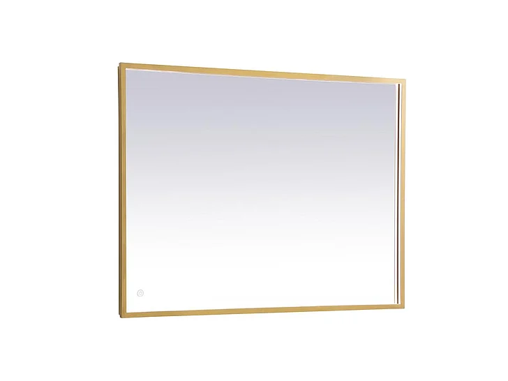 Elegant Pier 30X40 In. Led Mirror with Adjustable Color Temperature 3000K/4200K/6400K in Brass MRE63040BR