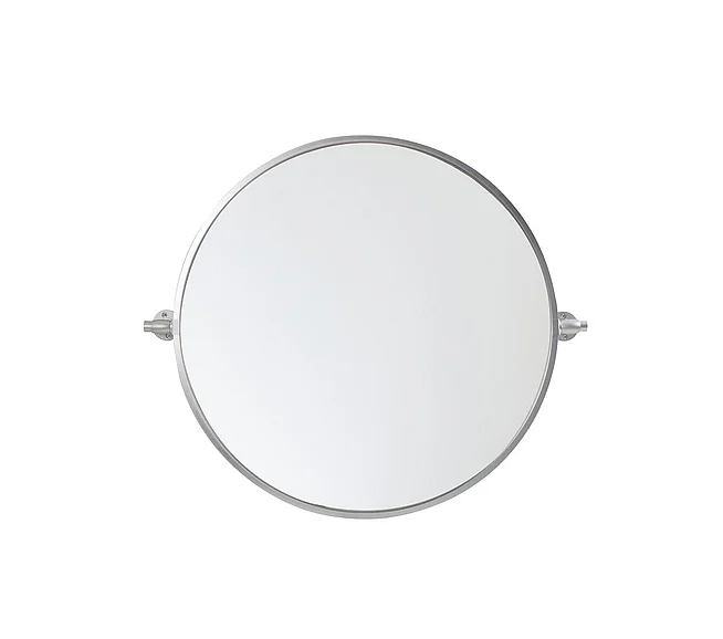 Elegant Round Pivot Mirror 24 In. in Silver MR6B24SIL CLOSEOUT