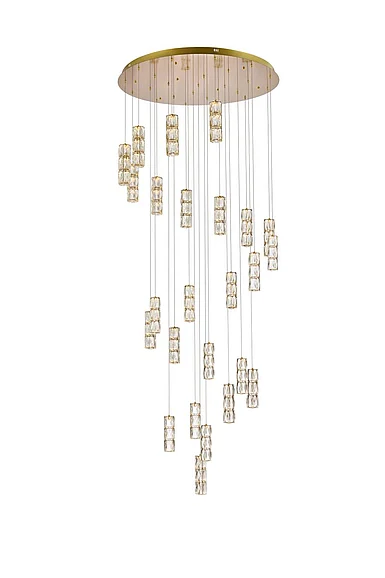 Elegant Polaris 42 In. Led Chandelier in Gold 3500D42G