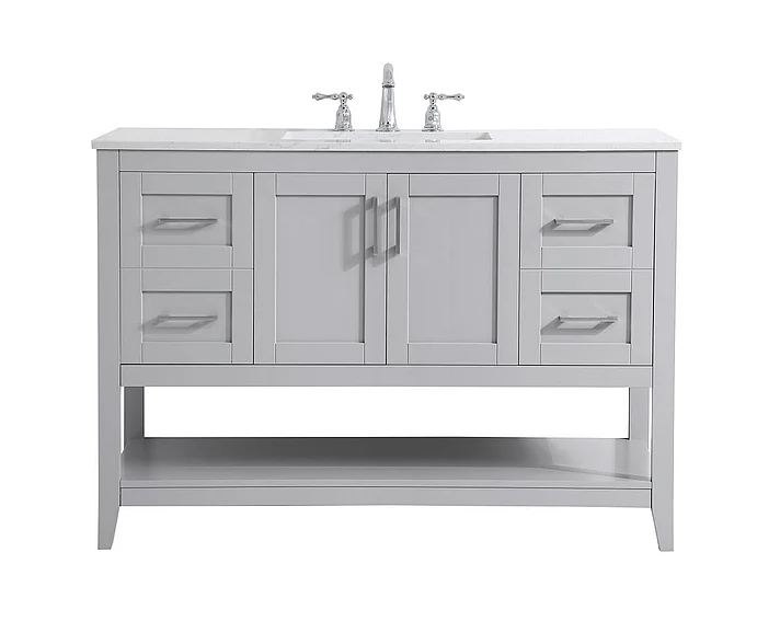 Elegant 48 In. Single Bathroom Vanity in Grey VF16048GR