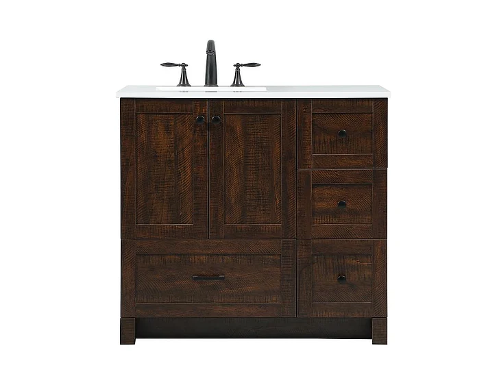 Elegant 36 In. Single Bathroom Vanity in Expresso VF2836EX
