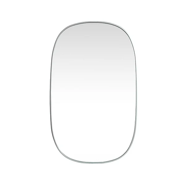 Elegant Metal Frame Oval Mirror 30X48 In. in Silver MR2B3048SIL