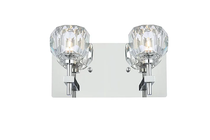 Elegant Graham 2 Light Wall Sconce in Chrome 3509W11C CLOSEOUT