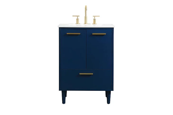 Elegant 24 In. Bathroom Vanity in Blue VF47024MBL