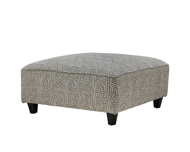 Southern Motion (Fusion) Hogan Cotton/Allegory Line Cocktal Ottoman in Grey 109