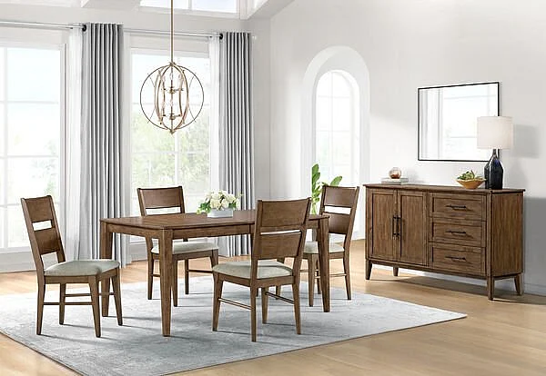 Intercon Furniture Koloa 5pc Leg Table Set in Honey