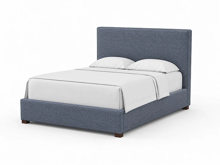 Vaughan-Bassett Amelia King Upholstered Bed in Bluestone 100-661B-166B-822B