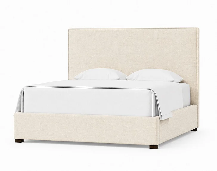Vaughan-Bassett Amelia Queen Upholstered Bed in Ivory Cream 100-551I-155I-822I