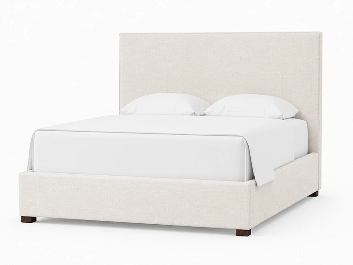 Vaughan-Bassett Amelia Queen Upholstered Bed in Pure White 100-551P-155P-822P
