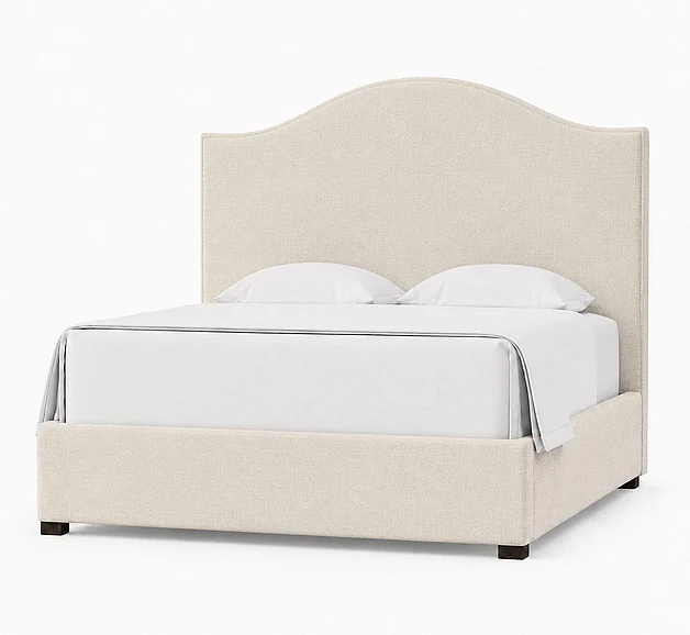 Vaughan-Bassett Emily King Upholstered Bed in Ivory Cream 100-669I-166I-822I