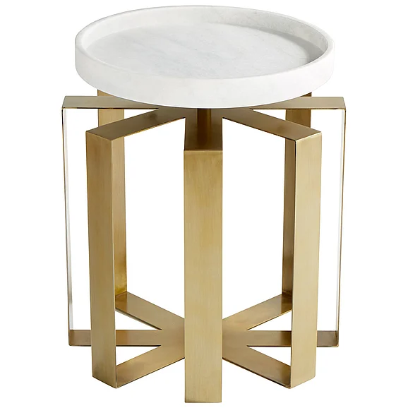 Cyan Design Canterbury Side Table in Aged Brass 10053