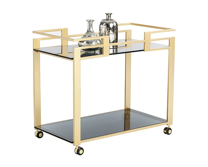 SUNPAN Ikon Avondale Bar Cart in Gold 100593