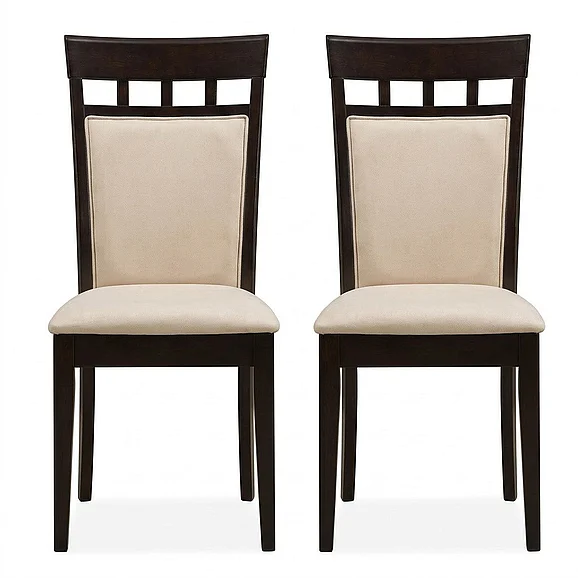 Coaster Rich Cappuccino Side Chair w/ Upholstered Back (Set of 2)