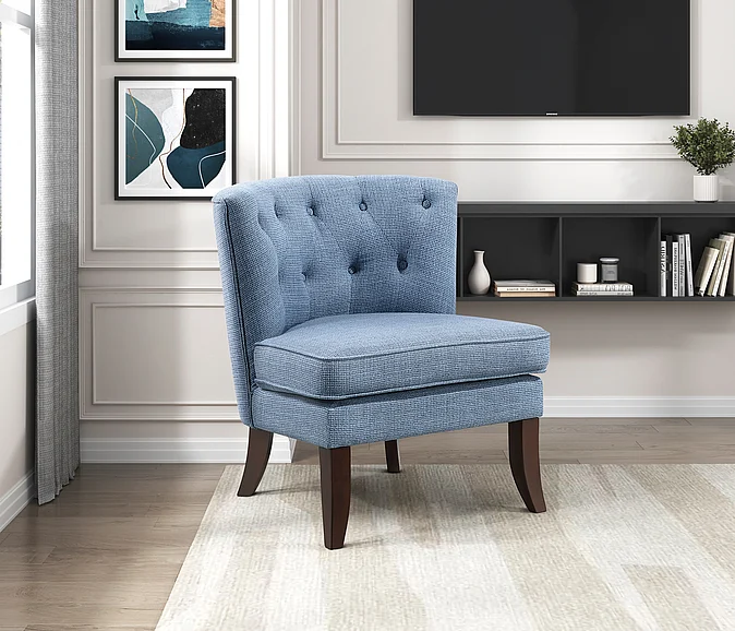 Homelegance Melrose Accent Chair in Blue 1007BUE-1