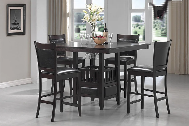 Coaster Jaden 5pc Counter Height Dining Set in Cappuccino 100958S