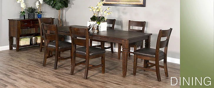 Sunny Designs Homestead 7-Piece Dining Room Set in Tobacco Leaf