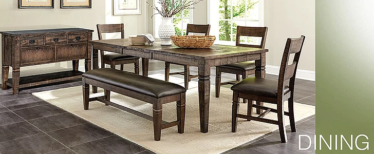 Sunny Designs Homestead 6-Piece Dining Room Set in Tobacco Leaf