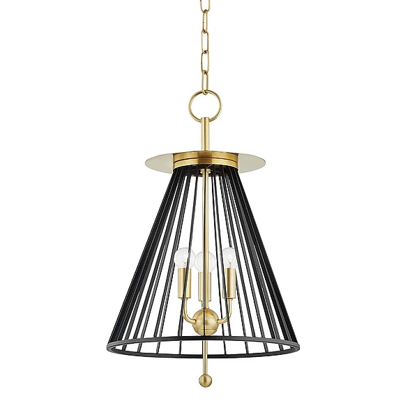 Corbett Lighting Cagney Pendant 1014-AGB/BK