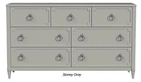 My Home Furnishings Whitehaven 7 Drawer Dresser in Stormy Gray 1016-102