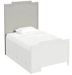 My Home Furnishings Whitehaven Twin Panel Headboard in Stormy Gray 1016-311