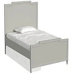 My Home Furnishings Whitehaven Eastern King Panel Bed in Stormy Gray