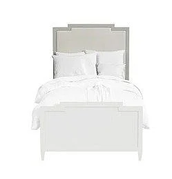 My Home Furnishings Whitehaven Full Leather Panel Headboard in Stormy Gray 1016-441