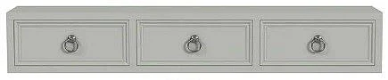 My Home Furnishings Whitehaven Three Drawer Storage Box in Stormy Gray 1016-742