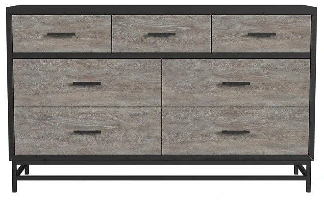 My Home Furnishings Studio Drawer Dresser in Charcoal Black/Peppery Gray 1017-102