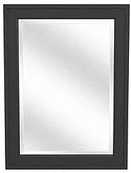 My Home Furnishings Studio Beveled Vertical Mirror in Charcoal Black/Peppery Gray 1017-201