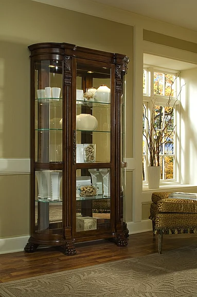 Pulaski Foxcroft Curved End Curio 102003