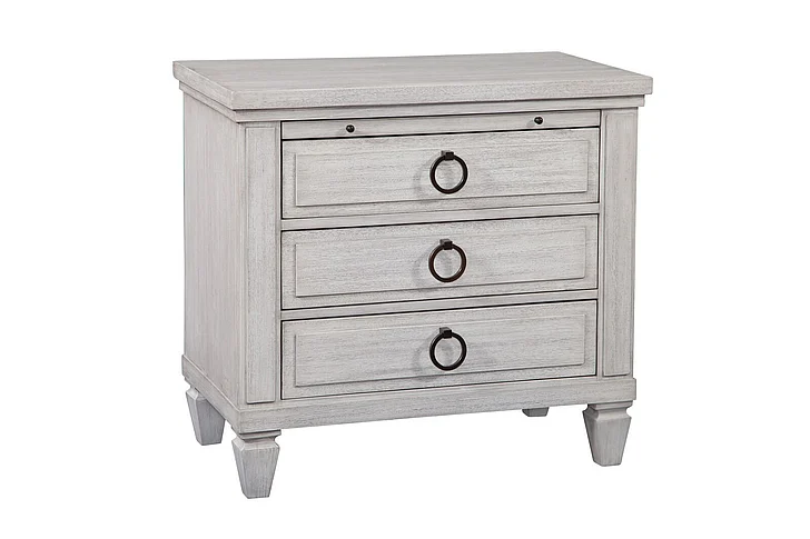 American Woodcrafters Salter Path 3-Drawer Nightstand - White with Grain 1020-431