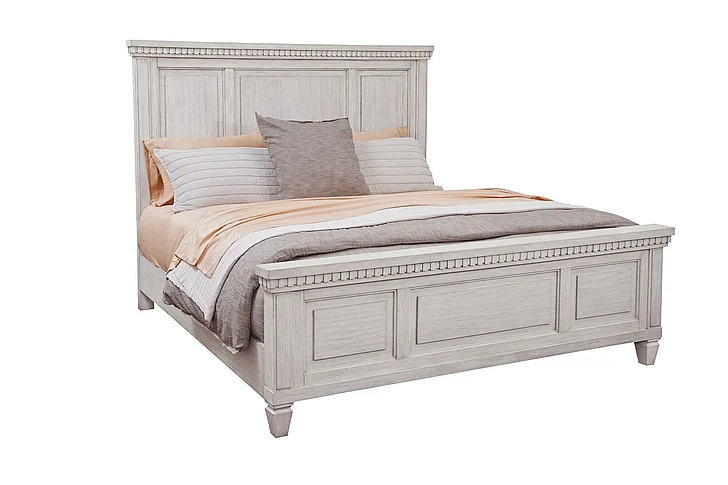 American Woodcrafters Salter Path Queen Bed - White Grain 1020-50PAN