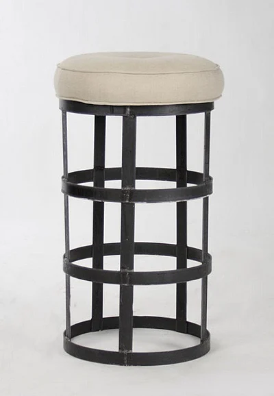 Zentique Recycled Metal Bar Stool in Natural (Set of 2) 1020 A003