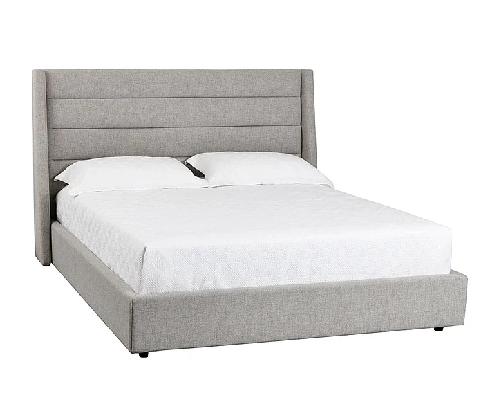 SUNPAN 5West Emmit King Panel Bed in Marble