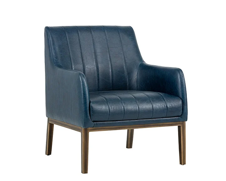 SUNPAN Wolfe Lounge Chair in Vintage Blue/Rustic Bronze 102580