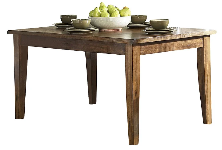 Liberty Furniture Treasures Solid Top Leg Table in Rustic Oak Finish 17-T3660