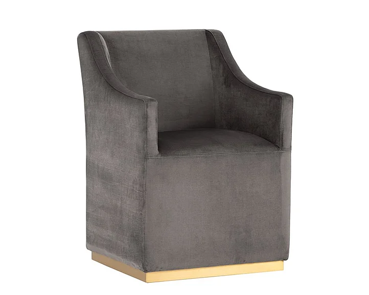 SUNPAN Zane Wheeled Lounge Chair in Piccolo Pebble/Brass 102757 CLOSEOUT PROMO