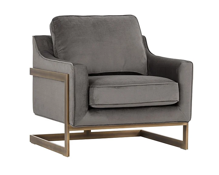 SUNPAN Kalmin Lounge Chair in Piccolo Pebble/Rustic Bronze 102769